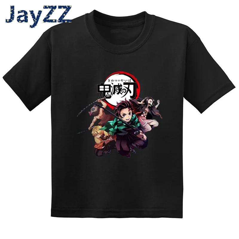 Children's Demon Slayer Anime Cartoon T-Shirt Fun Kids' Clothing Baby Boys and Girls Summer Fashion T-Shirt