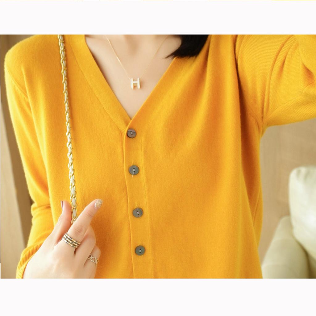 Women Knitwear V-Neck Single Breasted Button Pullovers Sweaters Women Fall Spring Long Sleeve Short Small Fresh Outer Wear Knitted Cardigan Tops