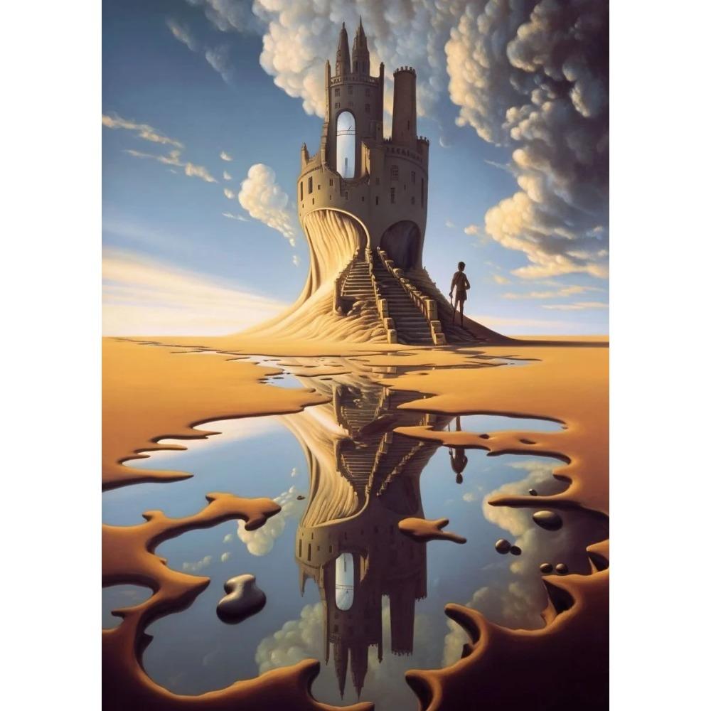 Surrealism Salvador Dali Artworks Surreal Temporal Paradox Poster Canvas Painting Wall Art Prints Picture for Room Home Decor