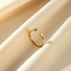 Fashion Colorful Cubic Zirconia Opening Rings For Women Girls Birthday Gold Color Jewelry Anillos Romantic Dainty Gift Bijoux