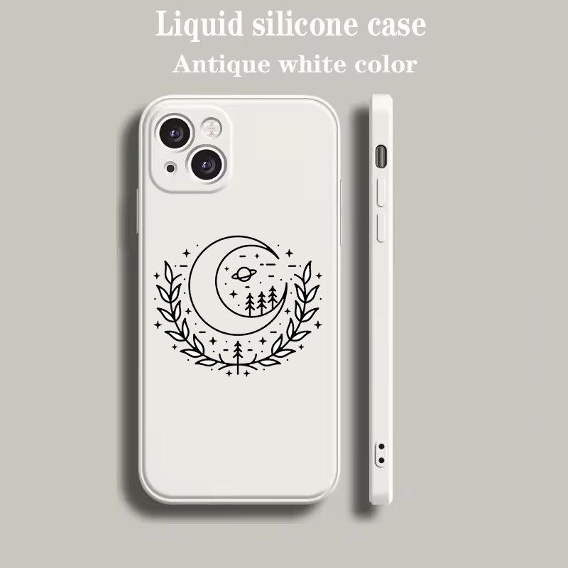 Luxury Color Phone Case For iPhone 15 14 13 12 mini 11 Pro Max XS X XR SE 7 8 Plus soft Beige Cover Letter Print Kangaroo