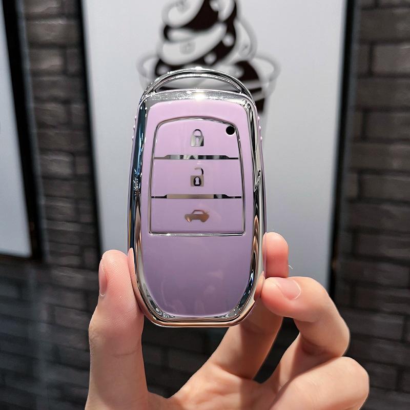 Car Fashion Remote Key Case Cover For Toyota Camry 70 RAV4 Corolla E210 CHR Land Cruiser Prado 150 Prius 50 Keychain Accessories