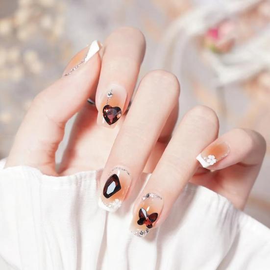 20Pcs/Box Nail 3D Multi Shining Shapes Lustrous Rhinestone Long Lasting Nail Decoration Resin Water Drop
