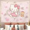 Cute Cartoon Cinnamoroll Sanrio Hello Kitty My Melody Tapestry Room Decoration Home Decor Bedroom Wall Hanging Fabric