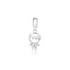 925 Silver Love Footprints Bead Double Pendant Charm for DIY Bracelet Jewelry Making Gift for Boy Girl Friend