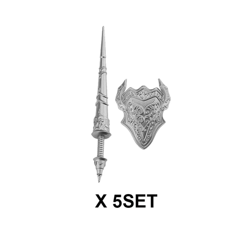 Military Medieval Building Blocks Soldier Warrior Waffen Accessories Sword Battle Axe Hero Villain Series Double-edged Sword Toy