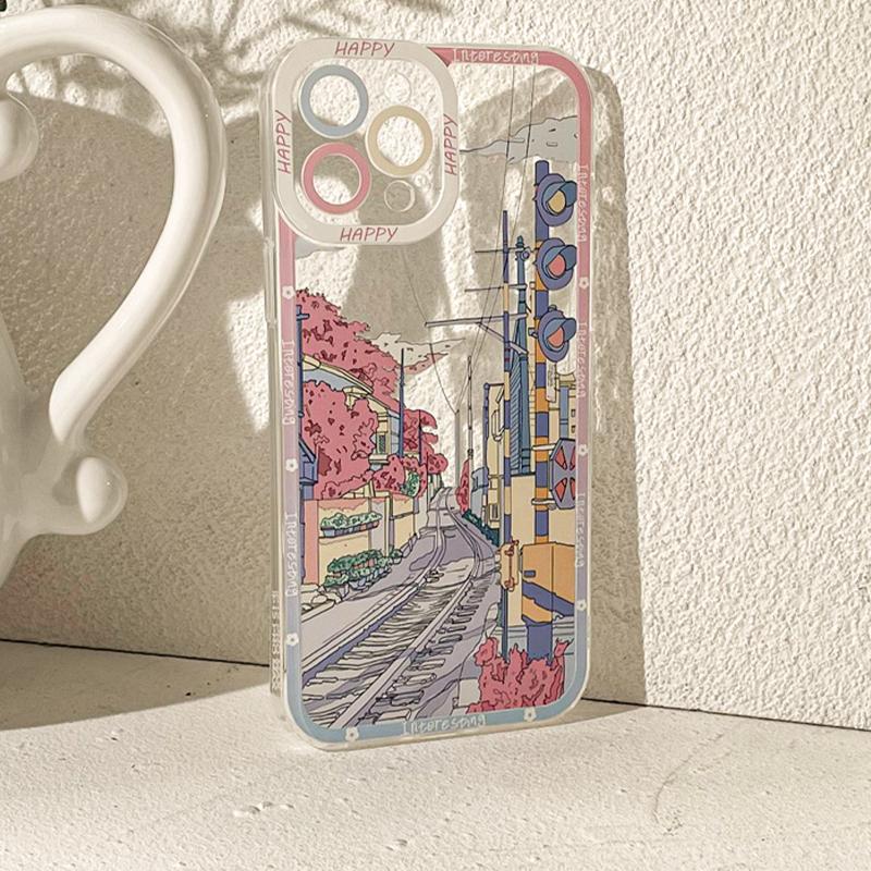 Peach Blossom Flower Case for OPPO Reno 13F 12F 11F 14F 10 8 11 12 13 14 Pro 5G 7 4G 5 6 Lite A58 A78 A79 A98 Floral Clear Cover