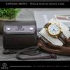 1 Watch Travel Case for Men Single Watch Case Storage Gift Idea Travel Accessory Espresso Mirage Watch Roll Cases Brown/Ivory - - - - Brown/Ivory -