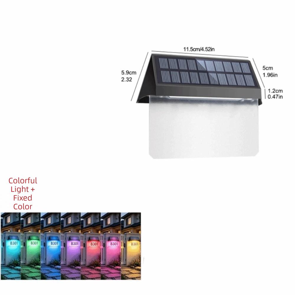 IP65 Waterproof Solar House Number Light Sturdy Outer Casing Auto On Off Outdoor Address Sign Lamp High-Transmittance Lampshade