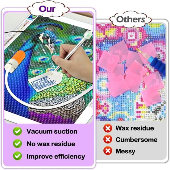 Vacuum Diamond Art Pen Electric Diamond Placement Tool Wax-Free USB Powered Diamond Art