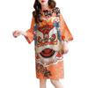 Lady Qipao Dress Soft Chinese Cheongsam for Anniversary Travel Holiday M