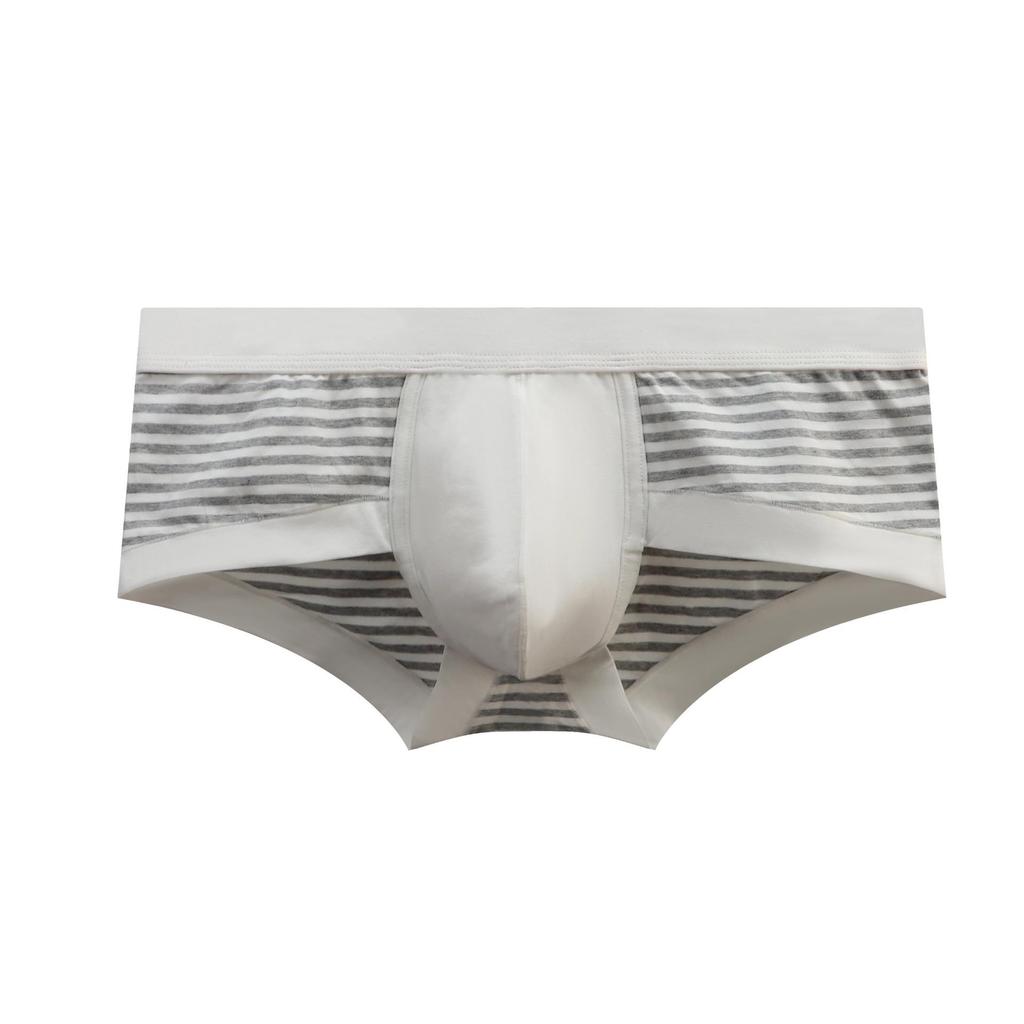 2025 Men's Classic Striped Low-Rise Briefs - Sexy, Pure Cotton, High-Elastic