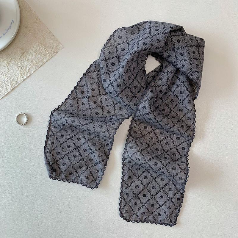 Early Spring Hot Selling New Slim Scarf High-end Versatile Retro Long Strip Neck Protection Multifunctional Fashionable Decoration