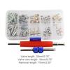Precise 102Pcs AC Valve Core Assortment R134A Car Air Conditioner Valve Cores Assortment Air Conditioning Assortment For Buick