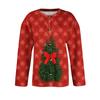 Women's Christmas Print Long Sleeve Knit Cardigan Button Front Sweater