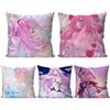 1pc Elysia Animation H-Honkai I-Impact 3 Pillow Case Square Pillow Bedroom SofaLeisureComfortCarLivingRoom Home Decoration 40X40