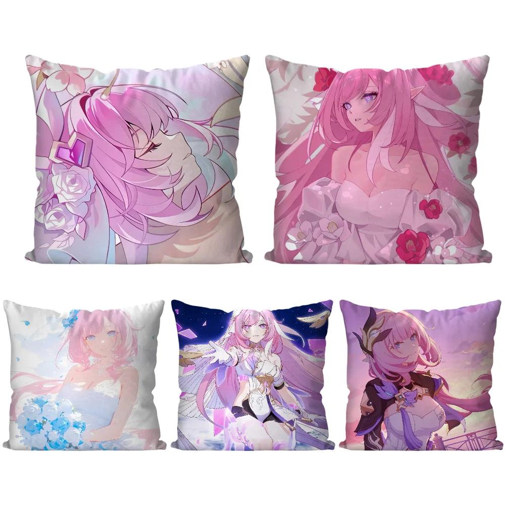 1pc Elysia Animation H-Honkai I-Impact 3 Pillow Case Square Pillow Bedroom SofaLeisureComfortCarLivingRoom Home Decoration 40X40