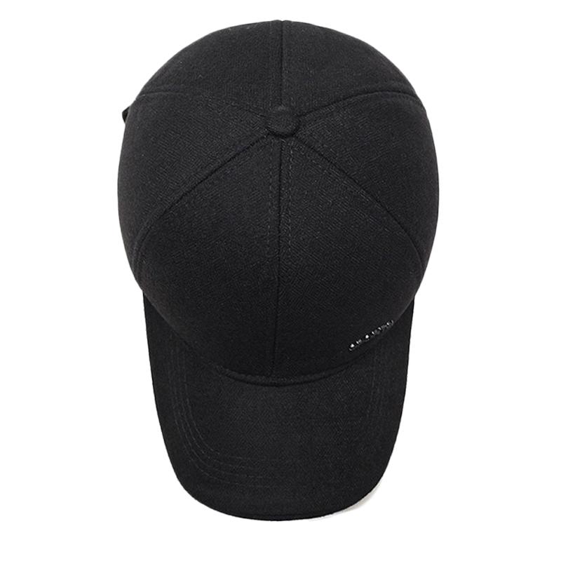 Winter Middle-aged And Elderly Baseball Cap Men's Thick Warm Dad Cap Ear Protection Woolen Peaked Cap