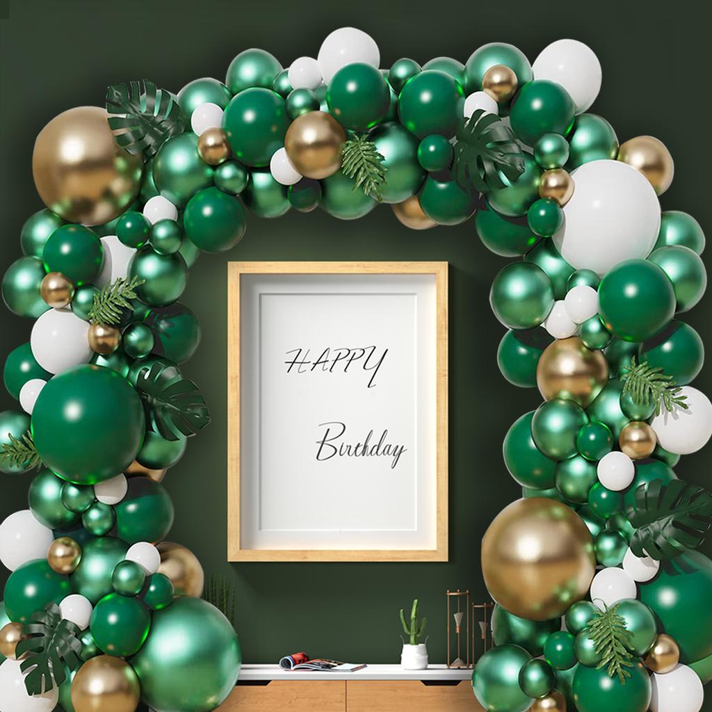 Green Balloon Garland Arch Kit Jungle Safari Party Baloon Wild One Birthday Party Decor Kids Baby Shower Globos Latex Ballon