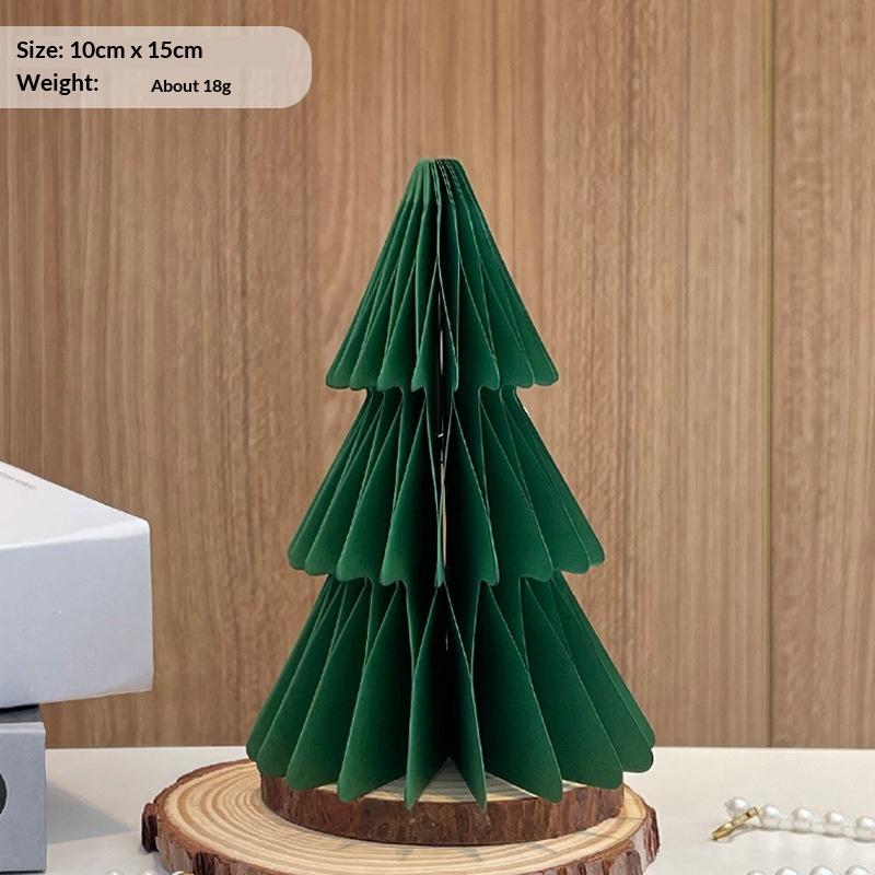 Large Xmas Tree Decoration; 3D Folding Paper Honeycomb Ball for Desktop & Hanging Christmas Ornament Navidad Decoraciones.