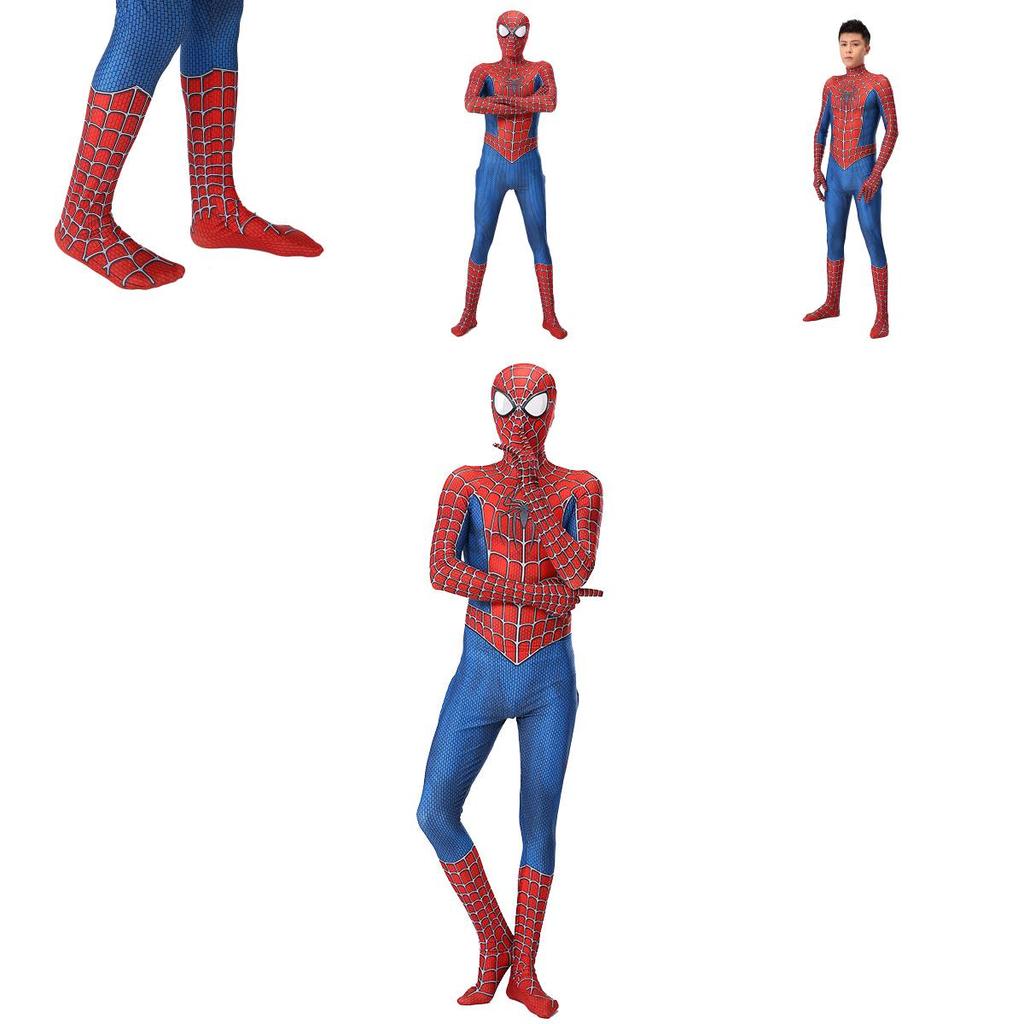 Exquisite Raimi Spiderman Cosplay Costume With Breathable Zentai Jumpsuit