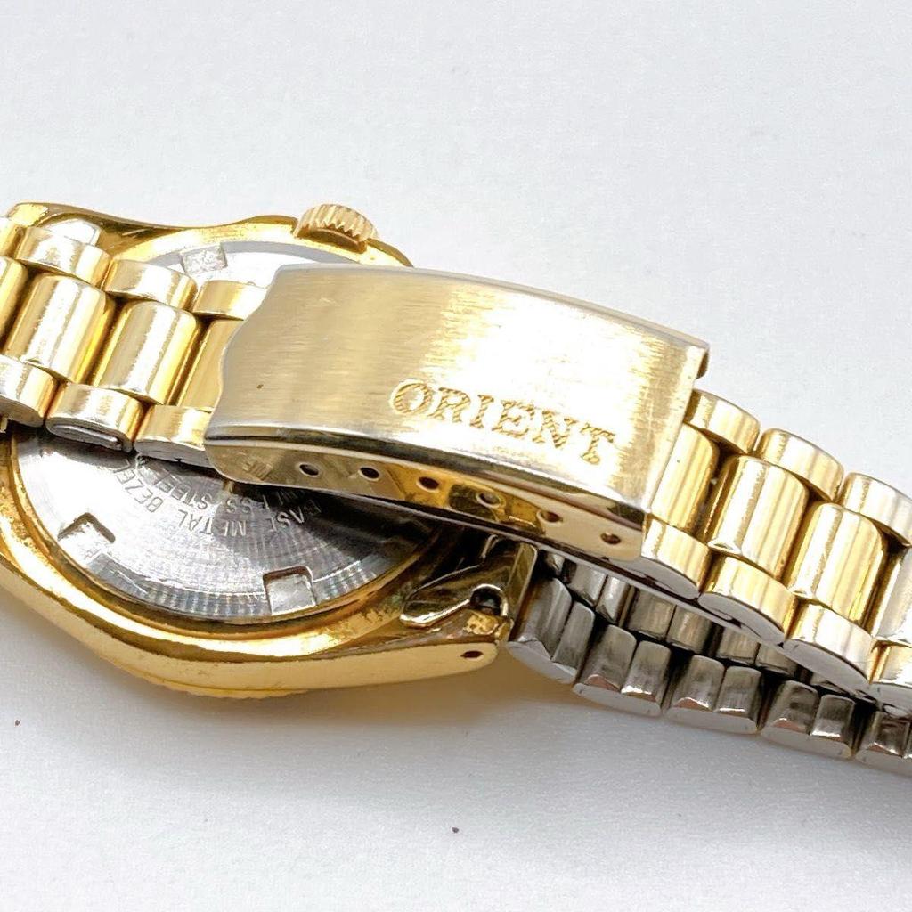 Used 406 ORIENT SWIMMER100 Ladies Watch Quartz Operation Gold