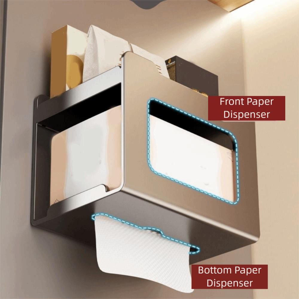 Carbon Steel Magnetic Storage Box Punch Free Facial Towel Storage Rack  Kitchen