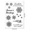 7Pcs Christmas Snowflakes Stamper Clear Silicone Stamper for Holiday Card Making