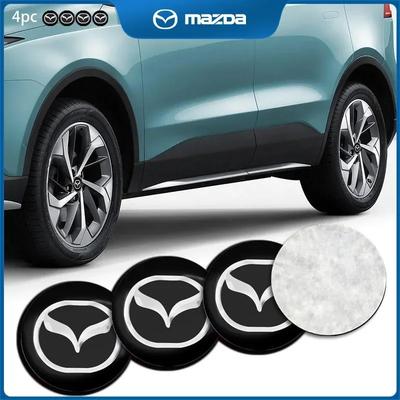 4pcs 56mm Car Wheel Center Hub Caps Cover Rim Exterior Decals Stickers Badge For Mazda 5 6 Axela CX-5 CX-7 MX-5 Auto Decoration