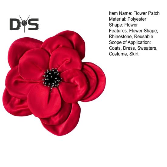 3D Kwiatowy Korsarz Aplikacja Dekoracja Kryształkami Sweter Sukienka Bluzka Dekoracja DIY Szycie Łatka Akcesoria Odzieżowe Wesele Ubrania Ozdoba