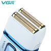 VGR Shaver for Men Smart LED Digital Display Shaver Barber Washable Dual Foil Beard Electric Razor Balds Head Shaving Machine with Extra Mesh V-362