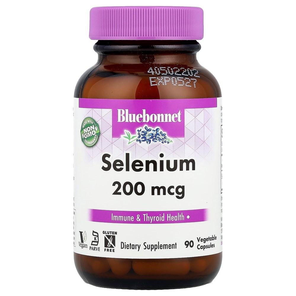 Bluebonnet Selenium 200mcg Vegetable Capsules Vegan 1 Pcs 90 Tablets