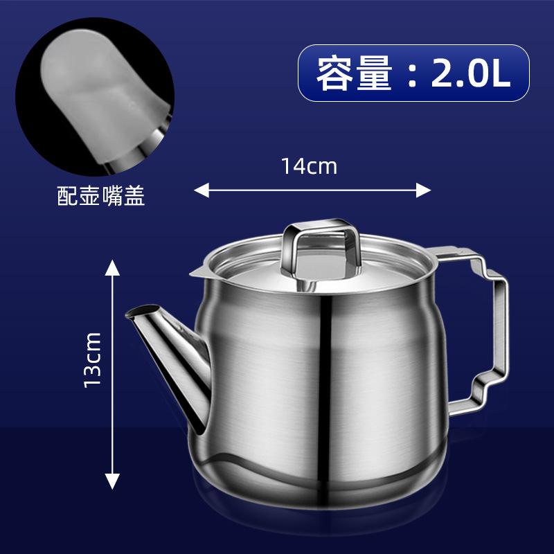 304 Stainless Steel Oil Dispenser - Leak-Proof Kitchen Oil Bottle with Ounce Measurements, Pour Spout for Wine/Cooking Oil