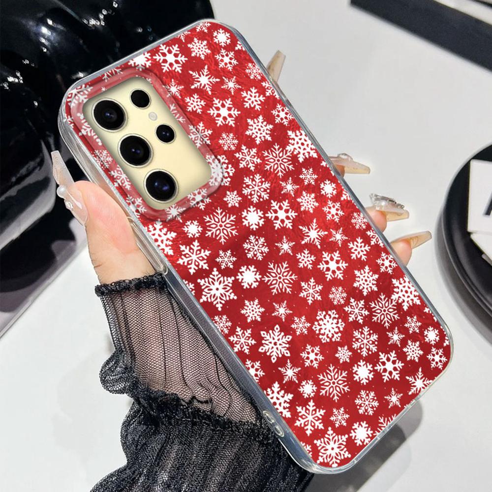 For Samsung Galaxy S25 Edge S24 S23 S22 S21 S20 FE Plus Ultra 5G Christmas Santa Claus Elk Gift Girl Shockproof Phone Case Cover