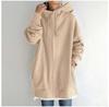 Autumn/Winter 2023 Street Style Fleece-Lined Zipper Hoodie (HS0714)