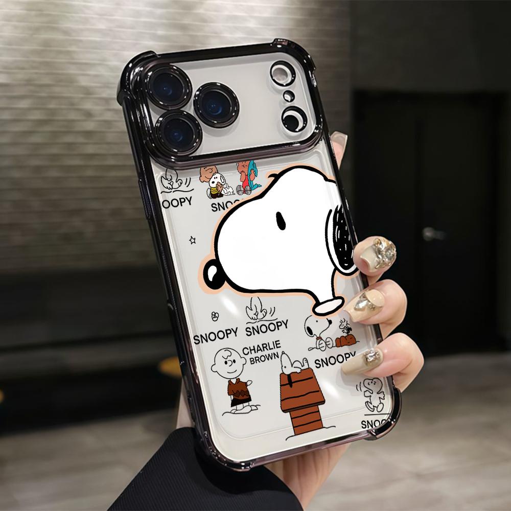 Cute S-Snoopys Dog Line Phone Case for Samsung Galaxy A57 A56 A55 A54 A53 A52 A37 A36 A16 A06 4G 5G Anti-drop Transparent Cover