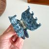 Elegant Butterfly Acetate Hair Claw Clip For Stylish Women In Marble Blue And Rainbow Colors