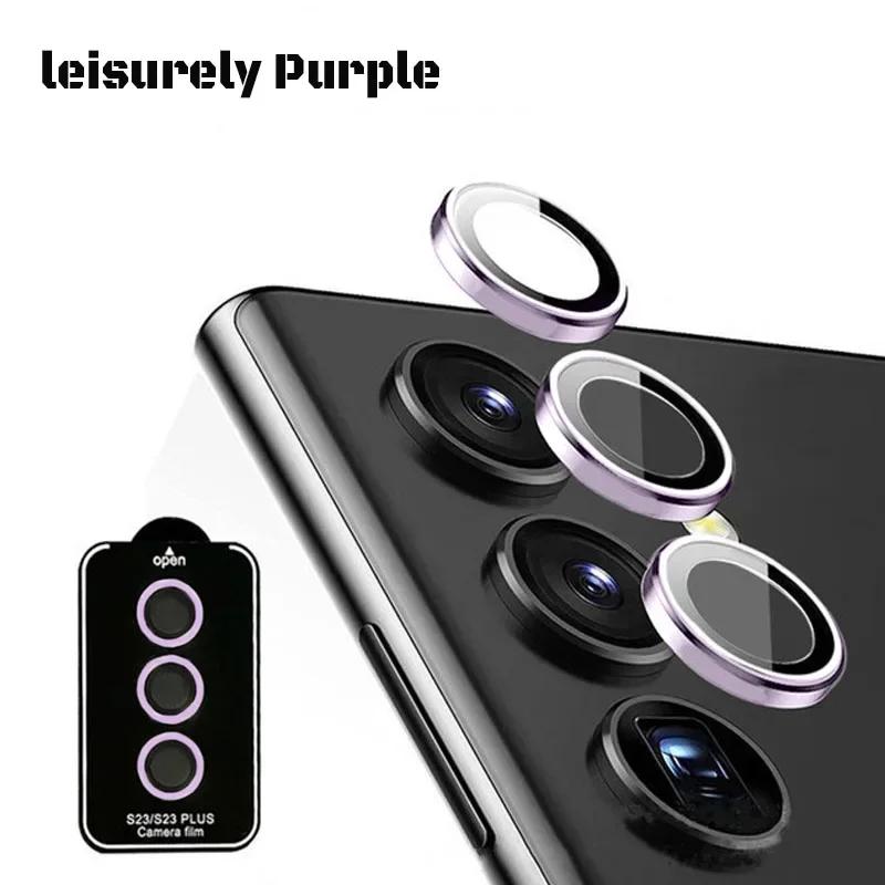 Metal Lens Ring Case For Samsung S24 Ultra S23 FE S22 Plus A15  A35 A55 A14 A24 A34 A54 Camera Lens Screen Protector Film Cover