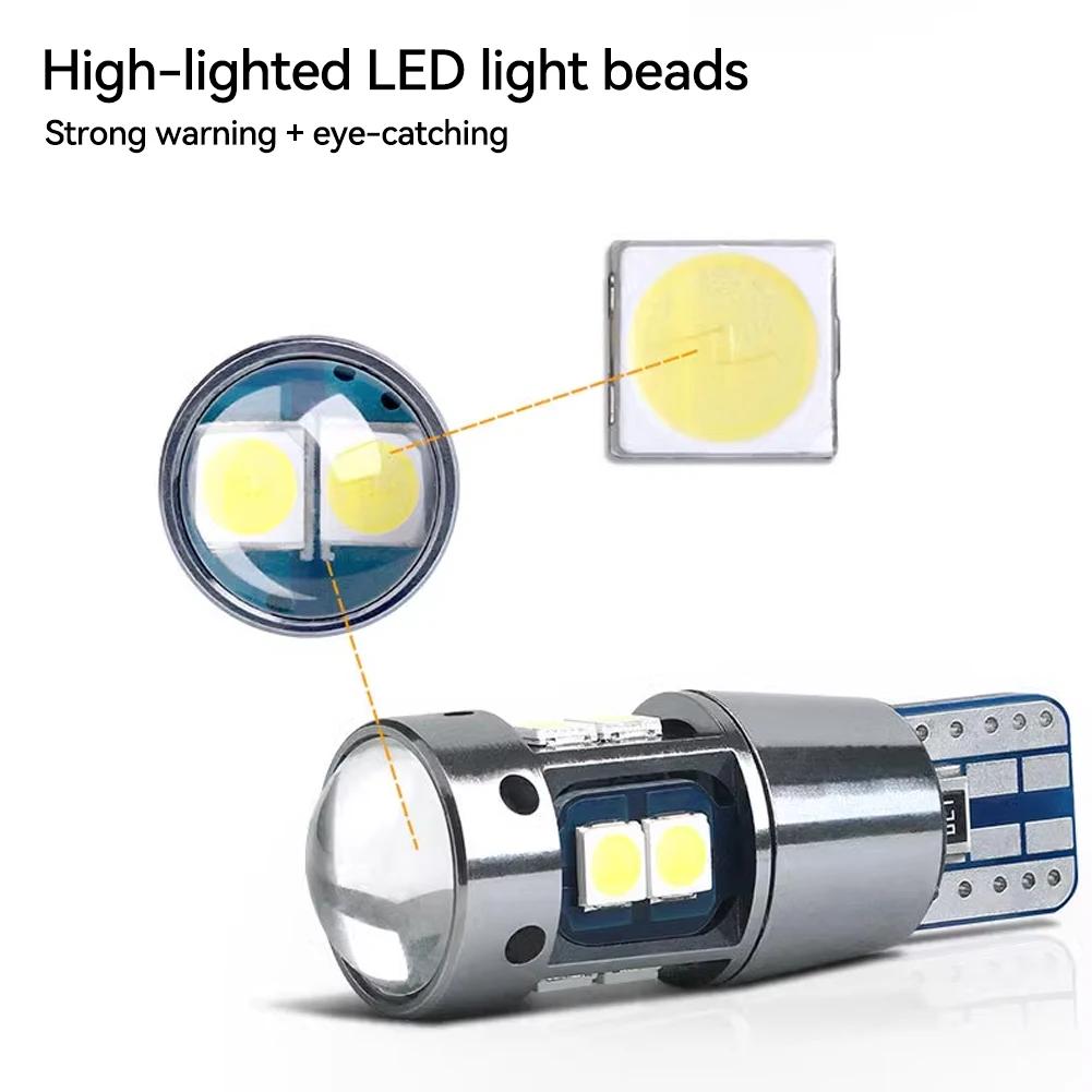 1/2X Super Bright T10 W5W LED Bulbs Canbus No Error 3030 10SMD Auto Wedge Light Turn Side Bulb Interior Reading Lamp White 6000K