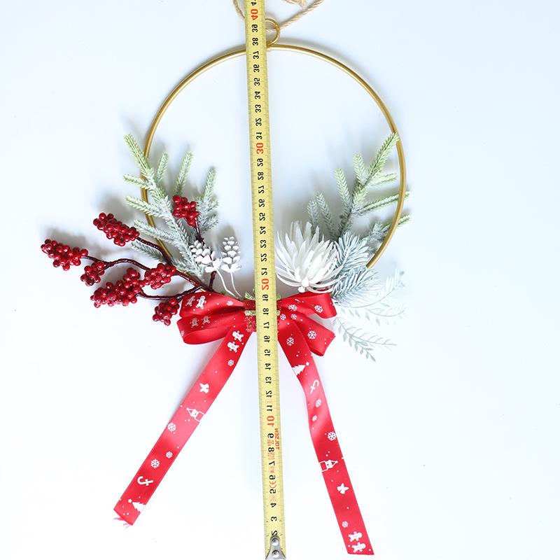 Hong Yu Handmade Wrought Iron Christmas Door Hanging Decoration