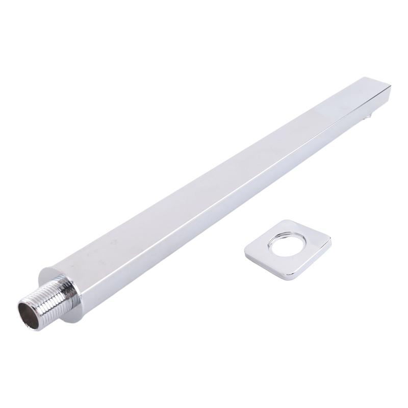 

Добре-40 см Квадратний Подовжувач Душового Важеля Настінне Кріплення Для Дощової Душової Головки Душова Стійка Важіль Дощової Душової Головки Хром срібний