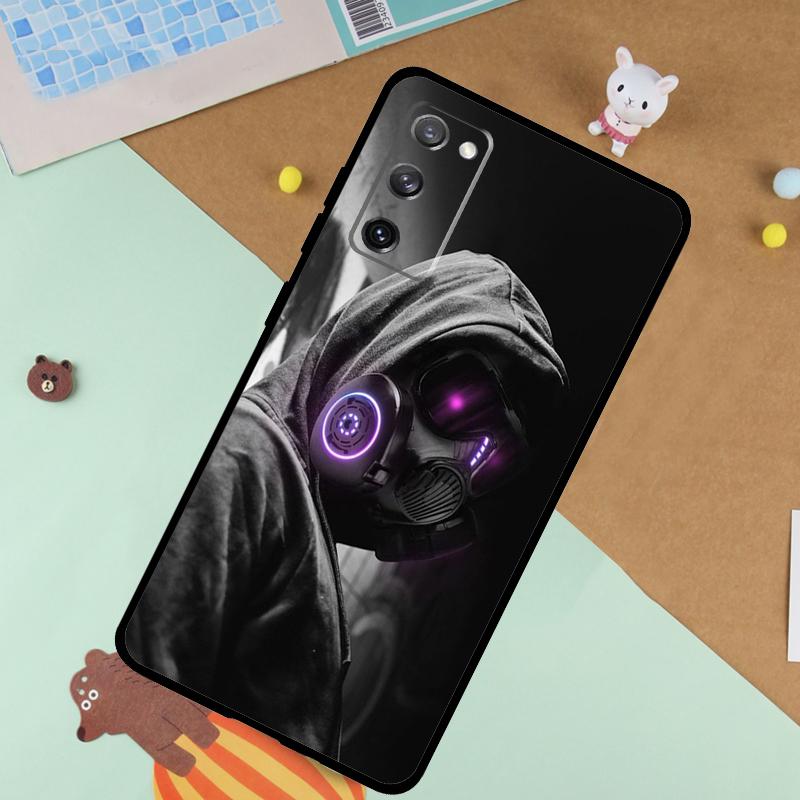 Nuclear Mask Gas Mask Soft Case For Samsung Galaxy S25 Ultra S9 S10 S20 S22 S21 Plus S23 FE S24 Ultra Funda Cover