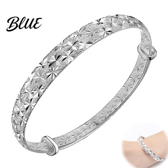 Women Copper Cuff Jewelry Bracelet Adjustable Size Star Pattern Design