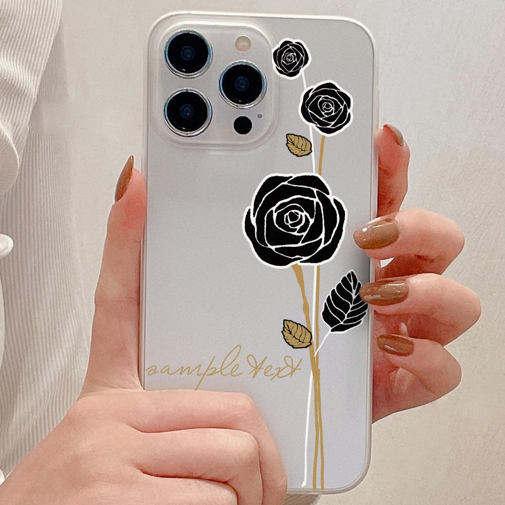 Fundas para teléfonos móviles para iPhone 11 13 15 Pro Max 12 14 Pro Max Funda para iPhone 16 15 Plus 13 Pro 12 Textura esmerilada Flores de dibujos animados pintadas