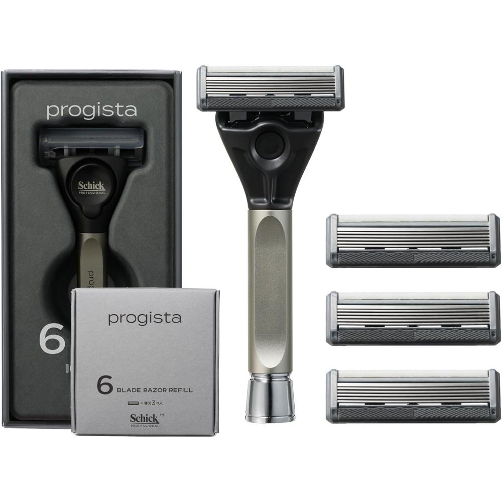 Держатель для лезвий Schick Progista 6 с лезвиями + Сменные лезвия Progista 6 3 шт.