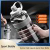 2 Liter Große Wasserflasche mit Strohhalm 2L/1.5L/1L/0.6L Großes Fassungsvermögen Schule Fitnessstudio Sport Trinkflaschen BPA-frei