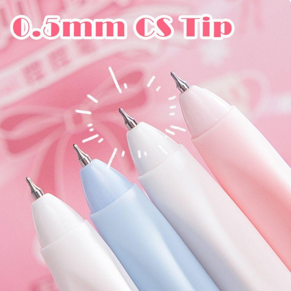 4PCS Quick Drying Neutral Pen 0.5mm Black Ink Writing Tool Multifunctional Ballpoint Pen  Students