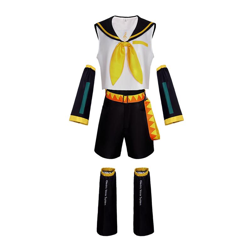 Anime Kagamin Len Cosplay Kostým Rin Kagamin Uniforma Len Oblečení Obsahuje Rukávy Legíny Pokrývku hlavy Halloweenský Kostým Pro Muže