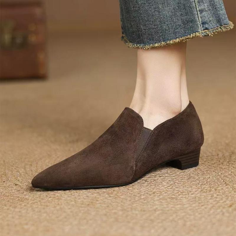 Fashion Pointed Toe Heeled Shoes Women Loafers Elegant Dress Party 2025 New Designer Summer Sandals Brand Chunky Pumps Zapatillas Mujer