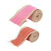 5 Rolls Burlap Lace Ribbon Decorative Jute Burlap Ribbon Roll for Crafts Festival Decor